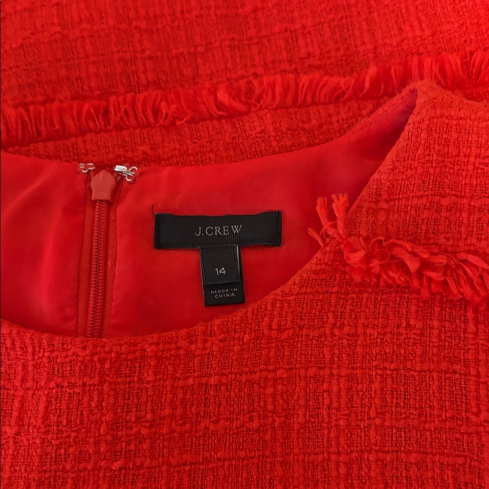 Stunning Red Hot Orange dress J Crew size 14 😎3 for $25 - Picture 5 of 5